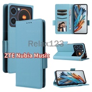 For ZTE Nubia Music 4G ZTE NubiaMusic 4G Nubia Music 4G Casing 2024 Side Buckle Lychee Pattern Leath