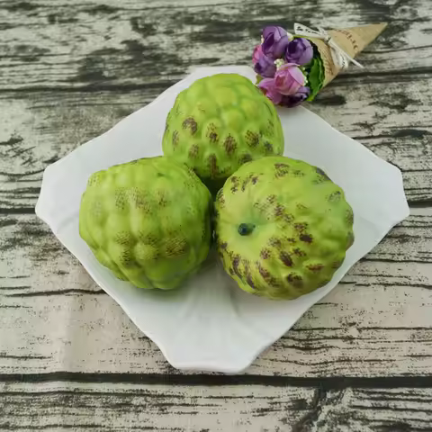 10pcs 8cm*7.5cm High imitation Fake artificial Custard apple fruit model&plastic fake simulated arti