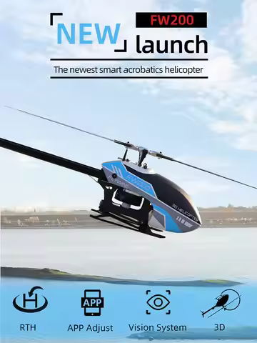 FLYWING FW200 V2 RC 8CH 3D Smart GPS RTF Brushless Motor RC Helicopter With H1 Flight Control Suitab