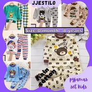 Baju Tidur Budak Lelaki Perempuan (0-8y) Baby Pyjamas Kids Boy Girl Sleepwear Pajamas Murah PJ1