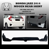 HONDA JAZZ GK GK5 MUGEN REAR BACK SKIRT ORIGINAL DIFFUSER SKIRT BODYKIT (MATERIAL PU)