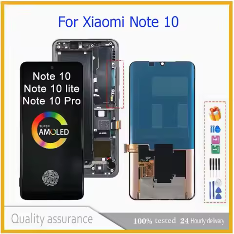 Original For Xiaomi Note 10 Display LCD Touch Screen For MI Note10 Pro CC9 Pro LCD Replacement Parts