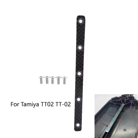 For TT02/TT-02 1/10 RC Car Upgrade Parts Accessories Carbon Fiber Chassis Plate Easy Install