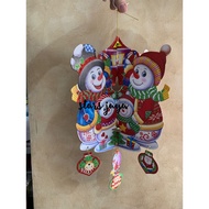 GANTUNGAN 3D Cardboard Wreath Christmas Decoration, Cardboard Christmas Circle Hanger