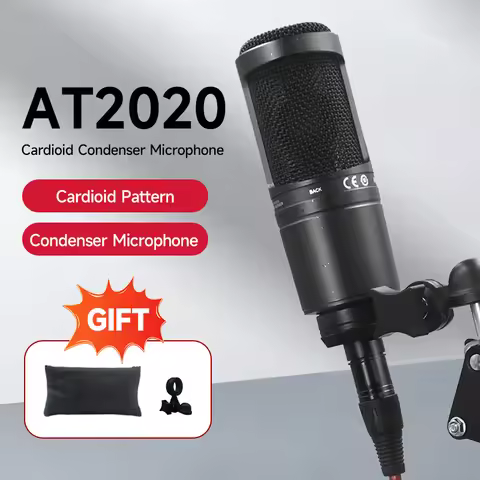 AT2020 Cardioid Condenser Studio XLR Advanced Recording USB Karaoke Condenser Microphone or Live