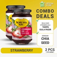 Twin Pack - Tropicana Slim Strawberry Jam 375 grams - Sugar Free Strawberry Jam