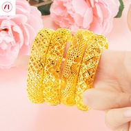 XT Jewellery Korea 24k Hollowed Out Buckle Bracelet Woman Wedding 916 Original Gold Plated