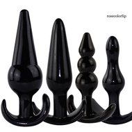 [ROC] Unisex Soft Silicone Dilator Bead Expansion Stimulator Anal Plug Adult Sex Toy