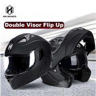 HNJ Helmet Motor Full Face Safety Flip Up Double Visor 100% Original Motorcycle DOT
