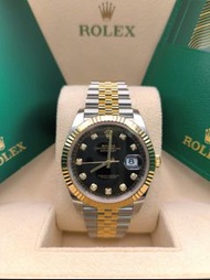 41mm 全新 ROLEX 勞力士 Datejust 41 126333-0006 鑲鑽亮黑色錶面