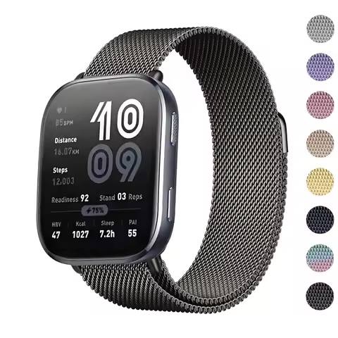 Loop Band for Amazfit Bip 6 5 Bip6 Smart Watch Strap Magnetic Stainless Steel Metal Wrist Bracelet f