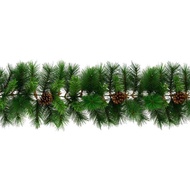(61255-2) Christmas Decorations Pine Line Width 12 Inches Length 9 Feet Decorated With Trees Mixed B