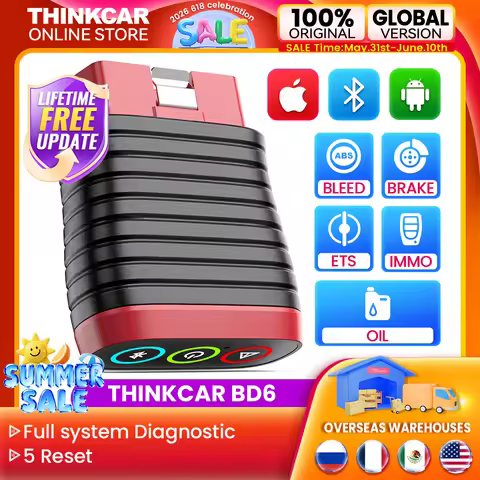 THINKCAR BD6 OBD2 Scanner diagnostic tools full system auto code reader Engine Airbag 5 reset Key pr