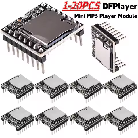 1-20PCS DFPlayer Mini MP3 Player Module V3.0 16P Support TF Card U-Disk Audio Module Mini MP3 Voice 