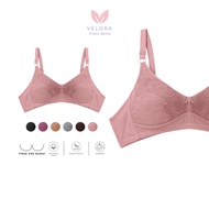 Velora Cheerful Lace Basic Bra Without Wire, Thin Foam Everyday Bra/ Super Soft, Comfortable/ Size 7