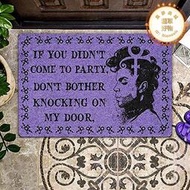 2021如果你不參加聚會不要打擾我門墊 紫色王子地墊門墊地毯