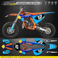 PowerZone Custom Team Graphics Backgrounds Decals For 3M Stickers Kit For KTM SX85 85 2018 2019 2020