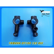 MIRROR LEVER BRACKET BLACK SET For YAMAHA DT100 DT125 RXS // Handle Left-Right "BLACK" (1 Pair)
