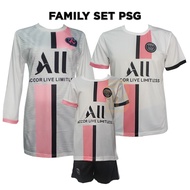 Baju Family Set Sedondon IBU AYAH ANAK / Baju Raya Keluaga 2022 / Baju Couple Set / Jersey Bola PSG 