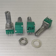 RK097G Horizontal Dual Potentiometer B10K B2K Handle with Thread Length 20MM Flower
