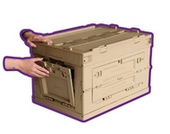 Foldable Storage Box 50L 野餐 露營 收納箱 (Sand/ Green/ White)