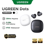 UGREEN Dots Wireless Earbuds Bluetooth 6.0 TWS Earphones 4-Mic Support AAC/SBC Audio Codecs Hi-Pure 