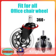 READY STOCK 1PC Office Chair Wheels Swivel Chair Roller Casters Replacement Wheels 3 inch Roller Whe