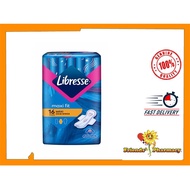 LIBRESSE MAXI FIT PAD 24CM WINGS 16S