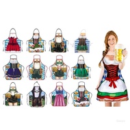 Shwnee Bavarian Novelty Apron Oktoberfest Bavarian Kitchen Aprons for Women Men Couple