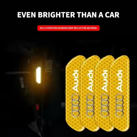 4PCS Car Door Safety Warning Reflective Mark Sticker Car Sticker For Audi sline TT Q3 Q5 Q7 Q8 A3 A4