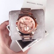 代購Michael kors手錶 MK手錶 MK6275 玫瑰金色鋼帶手錶 三眼計時手錶 日曆手錶 防水手錶 時尚石英錶 女士手錶 上班手錶 生日禮物