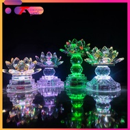 (PRICE FOR 1 PC) High quality lotus crystal altar lamp with many types of lamps, Buddha table, ances