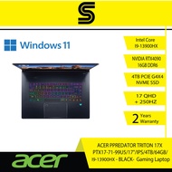 ACER PREDATOR TRITON 17X PTX17-71-99U5 - Gaming Laptop (17"/I9-13900HX/64GB/4TB/NVIDIA RTX4090/W11/2Y Warranty)
