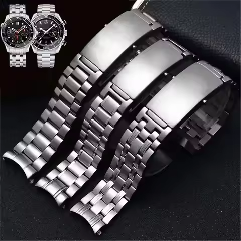 904 Solid Stainless Steel Watch Strap Chain for Omega 007 seamaster speedmaster planet ocean Bracele