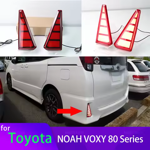 Double functions LED Reflector Lamp Rear Fog Lamp Bumper Light Brake Light For Toyota NOAH VOXY 80 S
