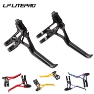 LP Litepro Folding Brake Handle Aluminum Alloy CNC Folding Bicycle Road Bike Small Wheel Bike V Brake handle