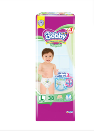 Tã Quần Bobby Siêu Thoáng size L 38 miếng