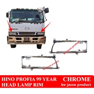 J110S08 HINO PROFIA 99 YEAR HEAD LAMP RIM CHROME OR SPRAY