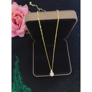 pearl gold necklace 925 sliver