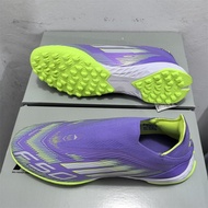 F50 Elite Messi TF 36--45 Purple-Green Laceless Men's Soccer Shoes Anti-slip and Wear-resistant Foot