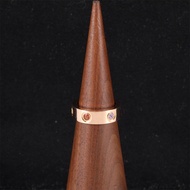 CARTIER(卡地亞) LOVE 18K金 六鑽戒指 彩鑽寶石 18K玫瑰金 49