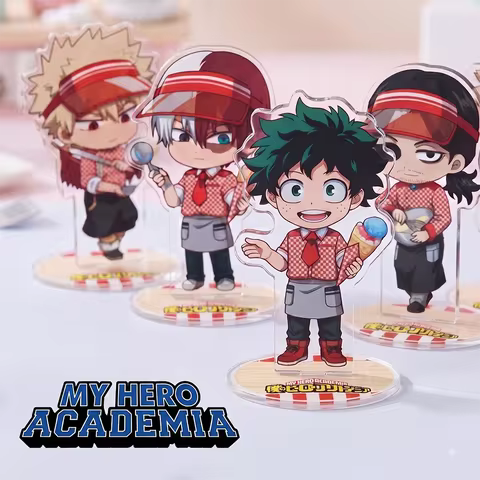 Anime My Hero Academia Acrylic Stand Keychain 2026 Izuk Baku Todo Hawk Aiza Cute Q Chef Desktop Deco