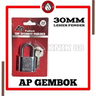 Short Nickel Padlock AP 30mm/ Square Padlock 30mm