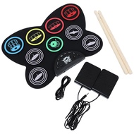 1Set Drum Electronic Drum Creative Electronic Drum Exquisite Percussion Drum Simple Roll Drum For Kids Gift S