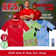 SFS 2026 Switzerland Jersey Football Soccer Jersey Sport Top Fans Version S-4XL