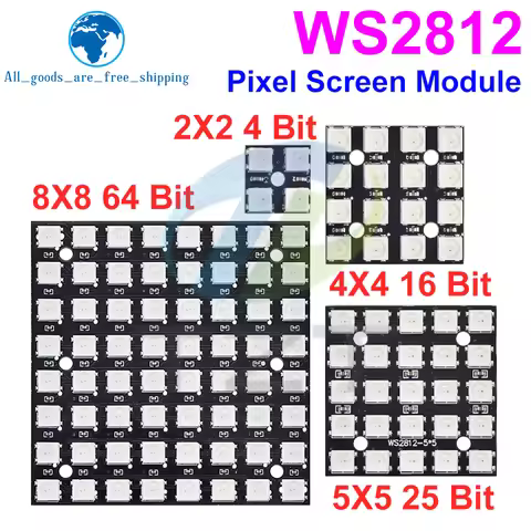 1/3PCS WS2812 LED 5050 RGB 8x8 LED Matrix for Arduino Brand WS2812B 8*8 4 16 25 64-Bit Full Color 50