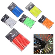[HOT] 12pcs Bicycle Wheel Spokes Reflective Sticker Tube Strip Cycling Reflector DIY