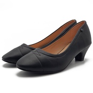 POLO HILL Ladies Plus Size Cone Heel Court Shoes