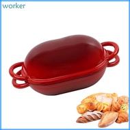 Wor* Enameled Cast Iron Oval  for Sourdough Bread Baking Kitchen Essential Dutch Oven Bakeware With 