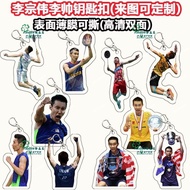 李宗伟李帅羽毛球钥匙扣亚克力高清双面背包行李箱球拍包挂件定制Lee Chong-wei and Lee Shuai Badminton Keychain, Acrylic High-definitio